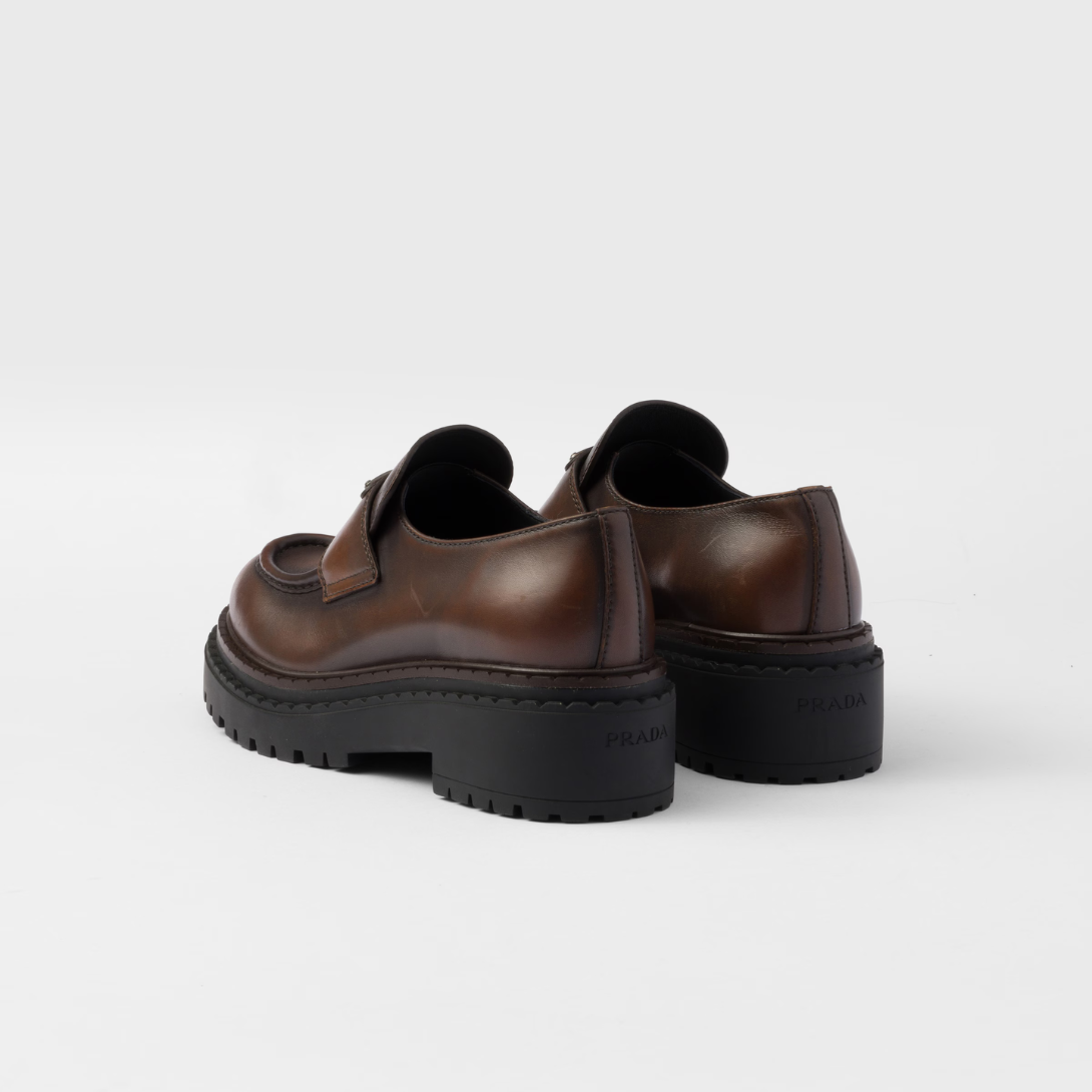 Double Chocolate leather loafers