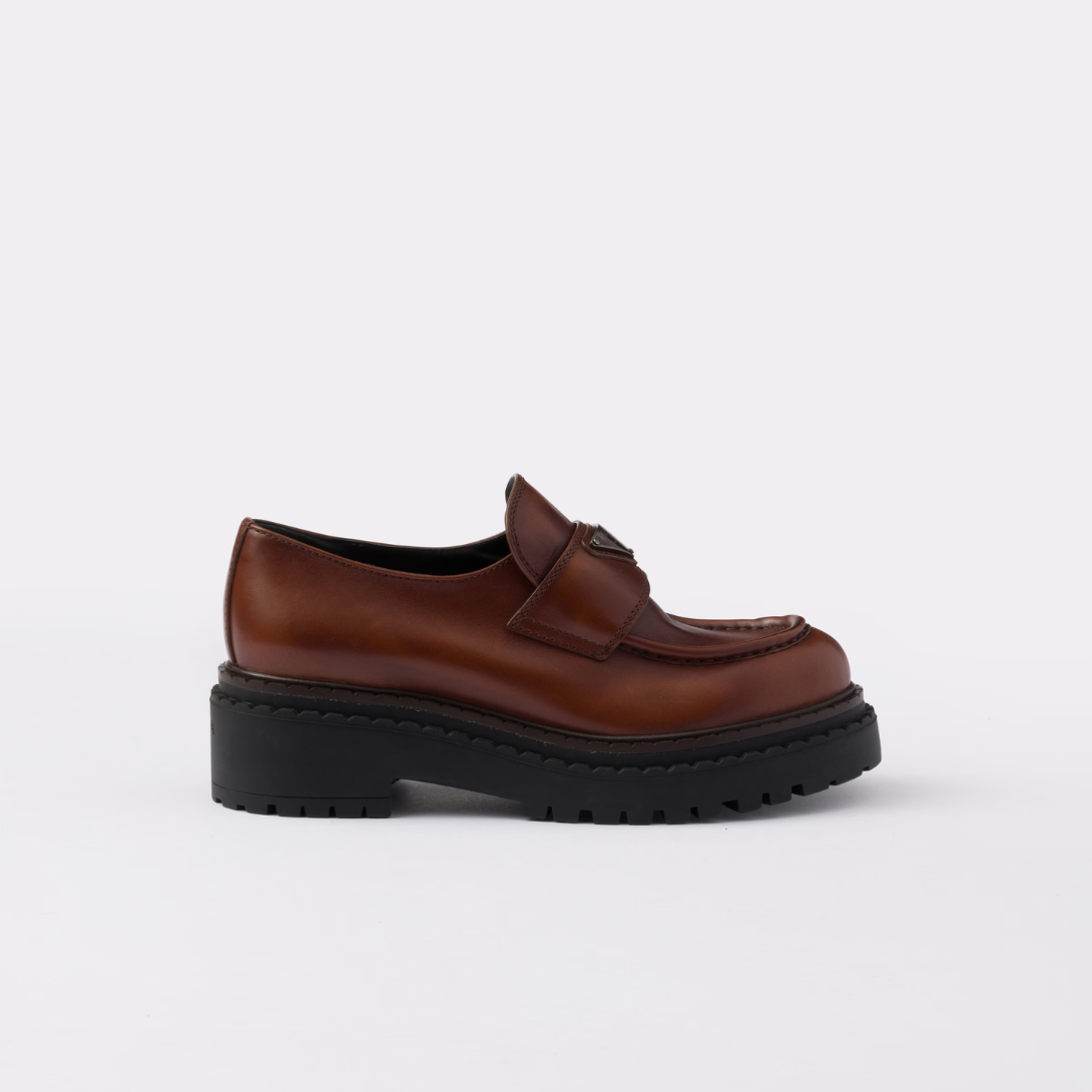 Double Chocolate leather loafers