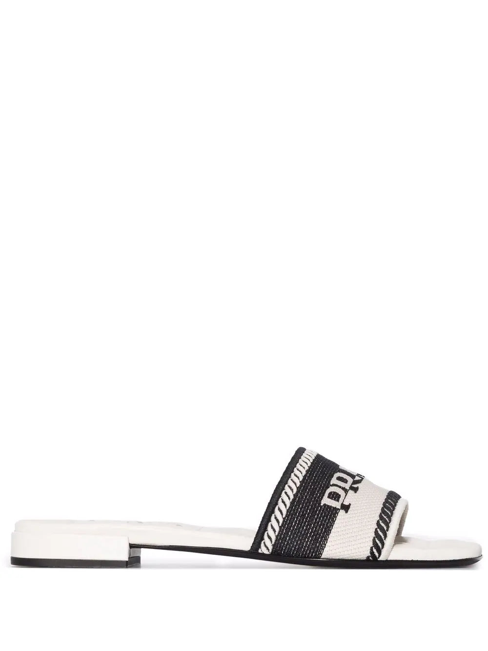 Logo jacquard-knit slides