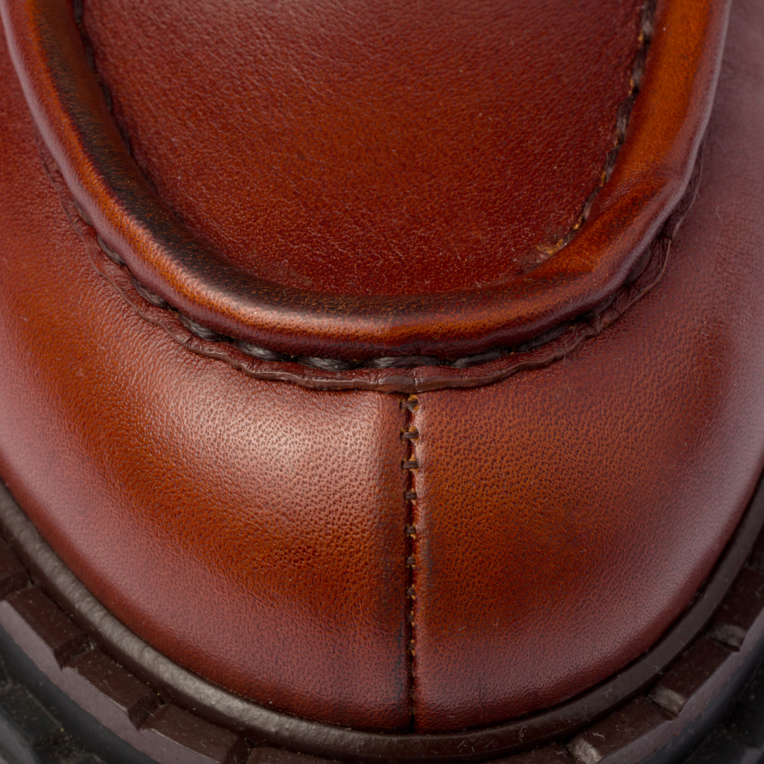 Double Chocolate leather loafers