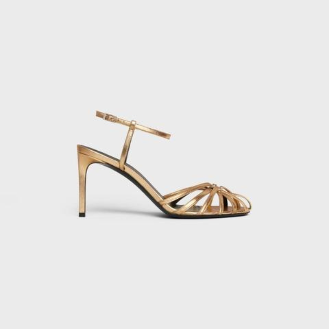 TRIOMPHE SANDAL in Laminated lambskin