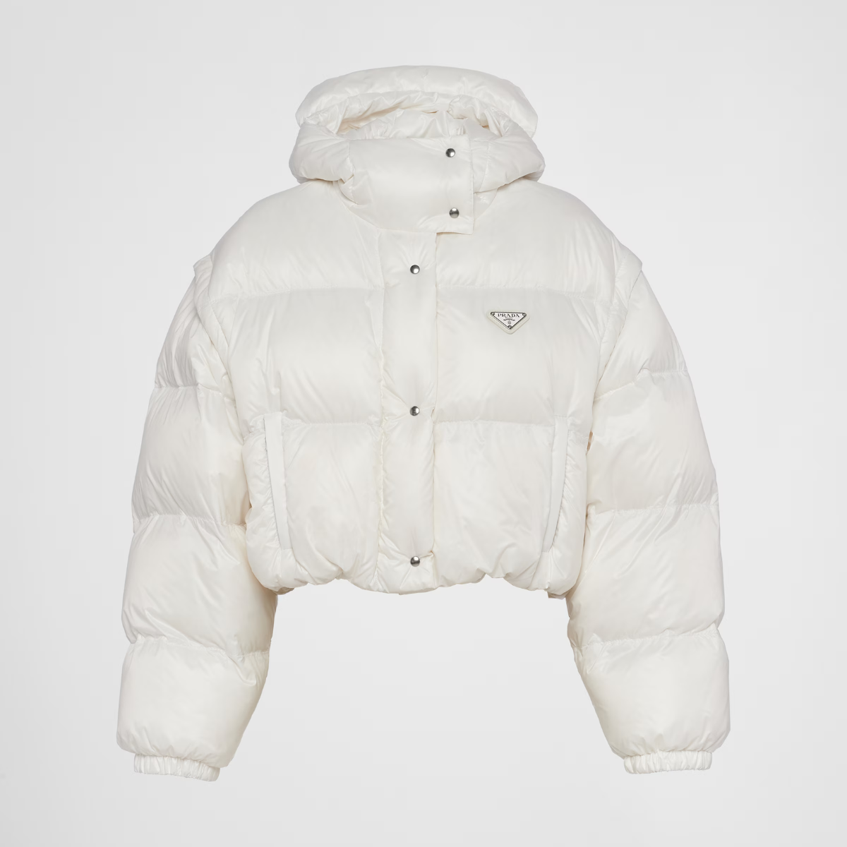 Re-Nylon convertible cropped down jacket