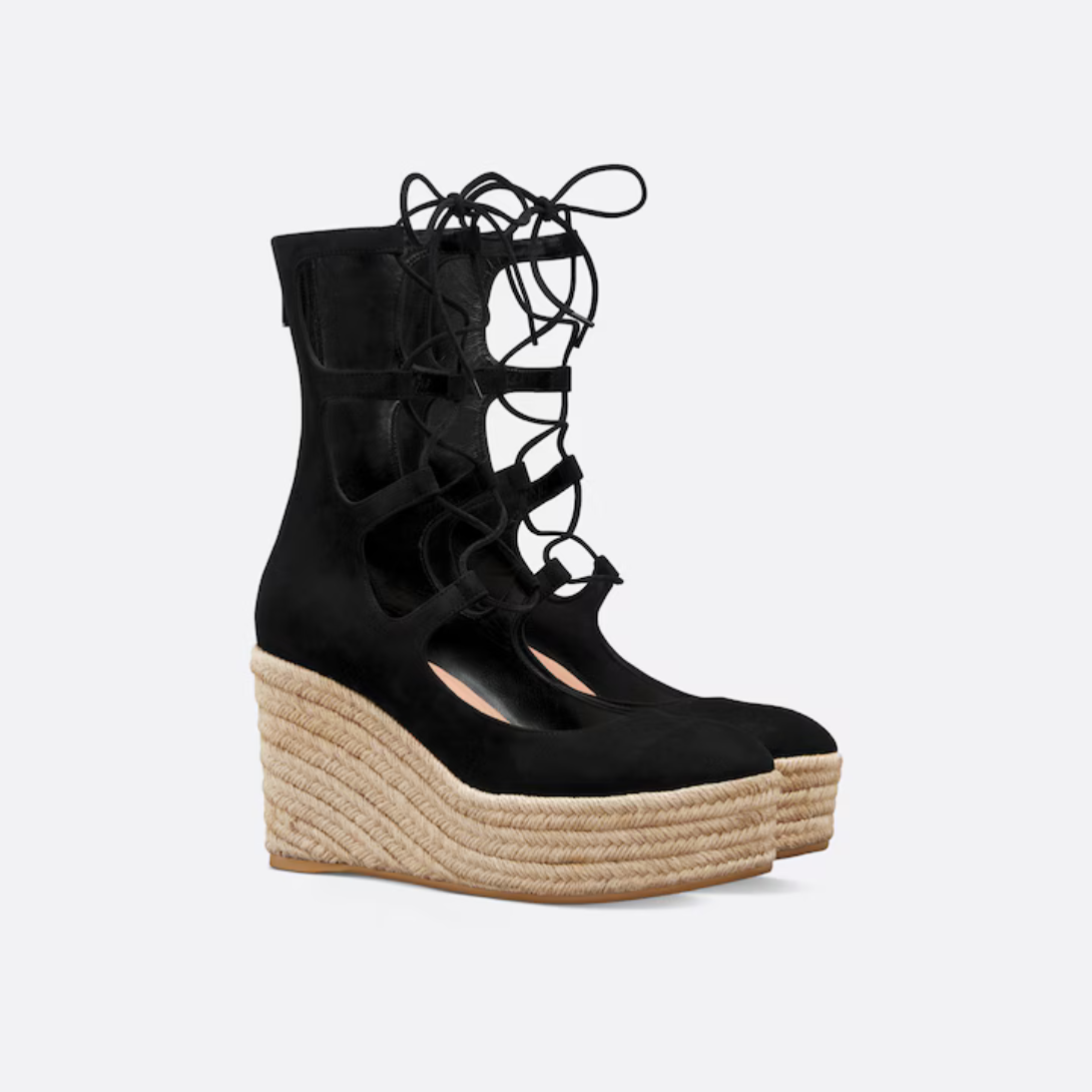 Laced Wedge Sandal-Boot