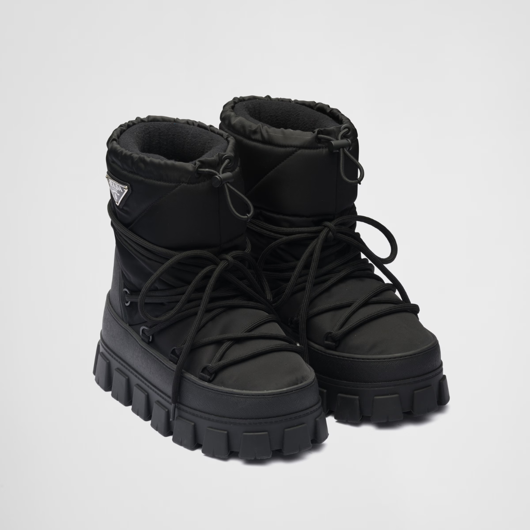 Re-Nylon gabardine après-ski boots