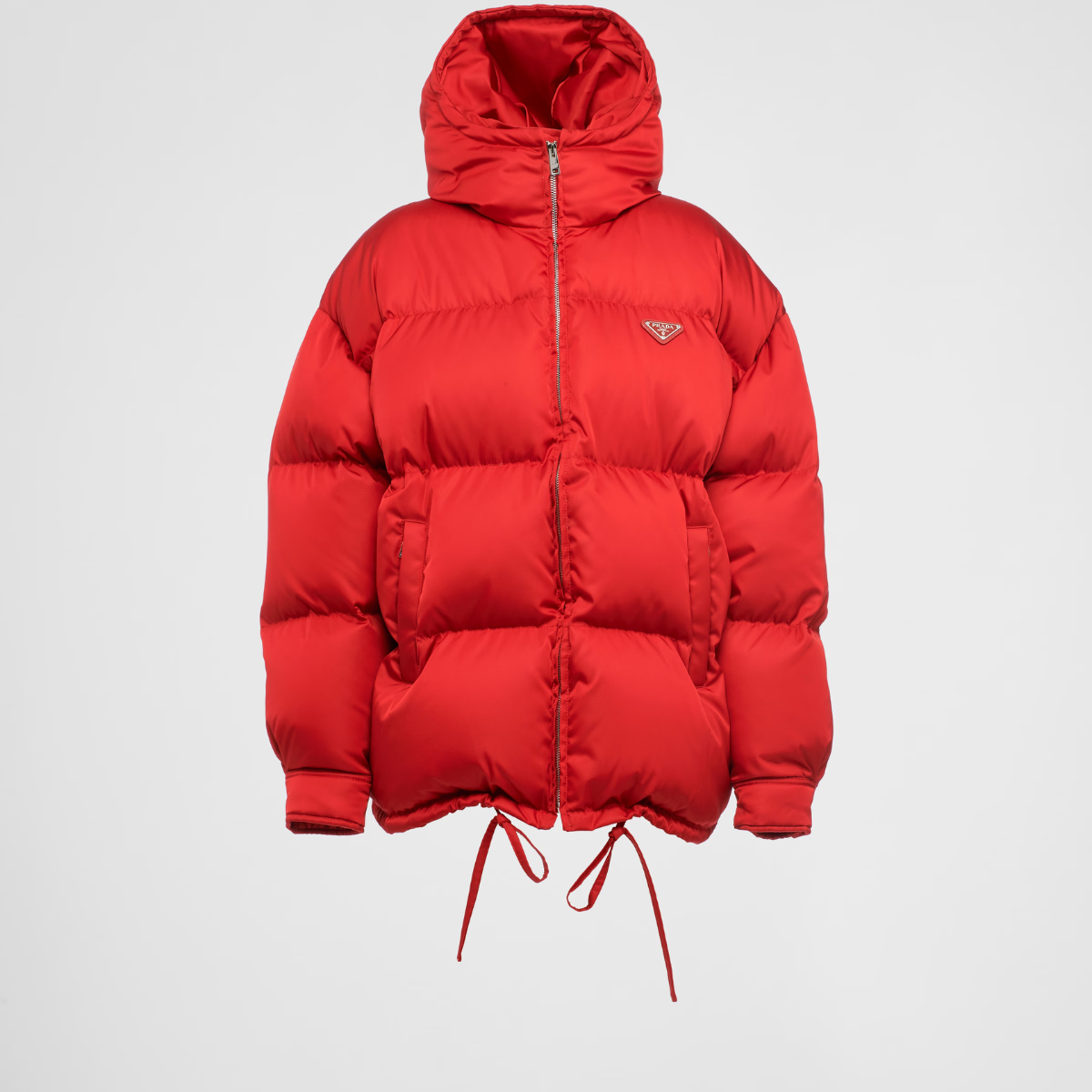 Re-Nylon hooded down jacket