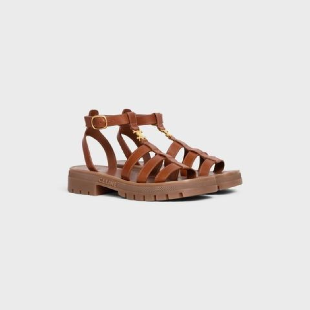 CLEA TRIOMPHE GLADIATOR SANDAL in CALFSKIN - VEGETAL TANNING