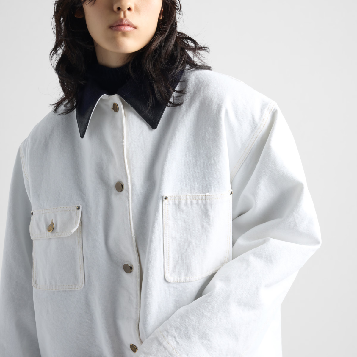 Canvas blouson jacket