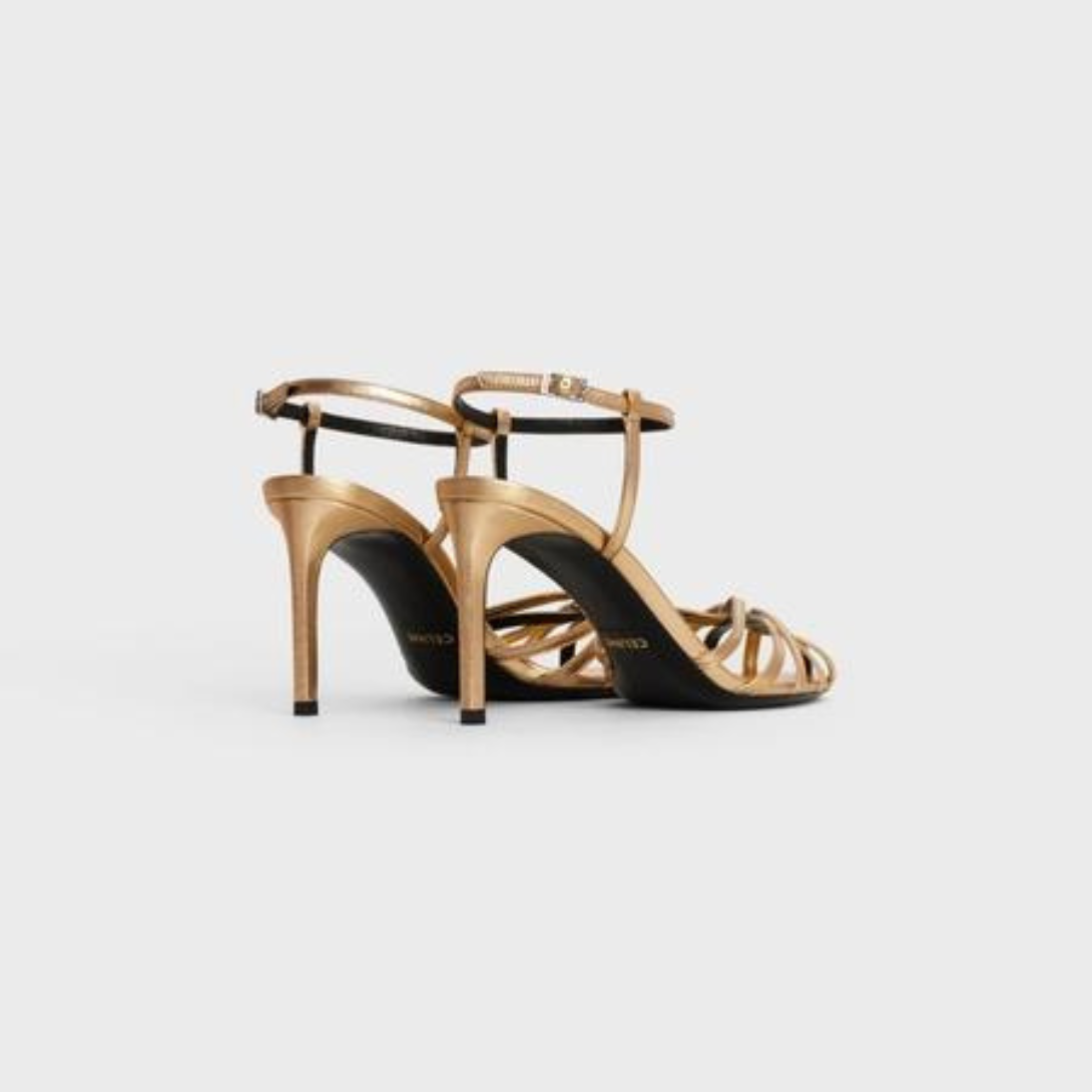 TRIOMPHE SANDAL in Laminated lambskin