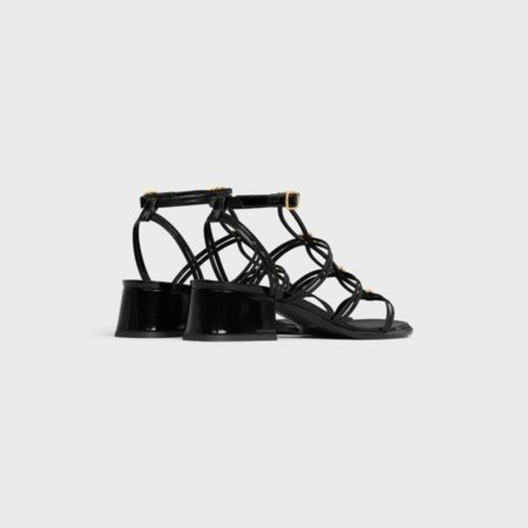 CLEMENCE MULTI TRIOMPHE SANDAL in GLOSSY CALFSKIN