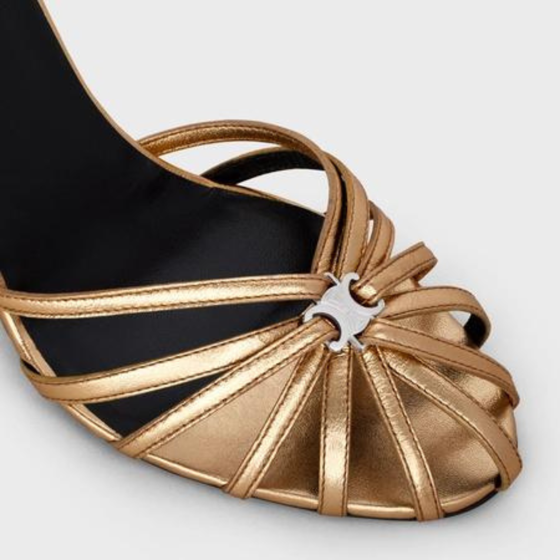 TRIOMPHE SANDAL in Laminated lambskin