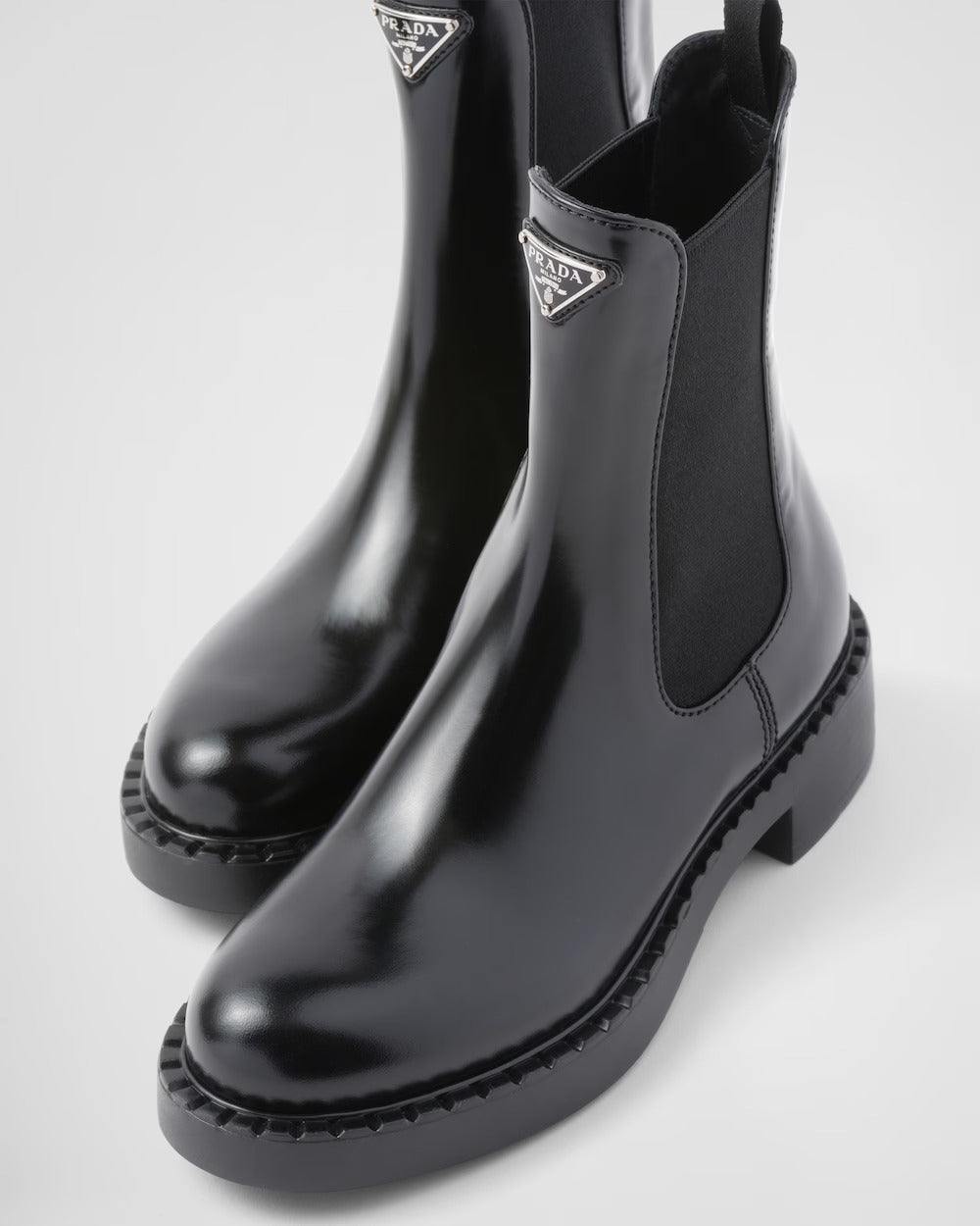 Prada Brushed leather booties