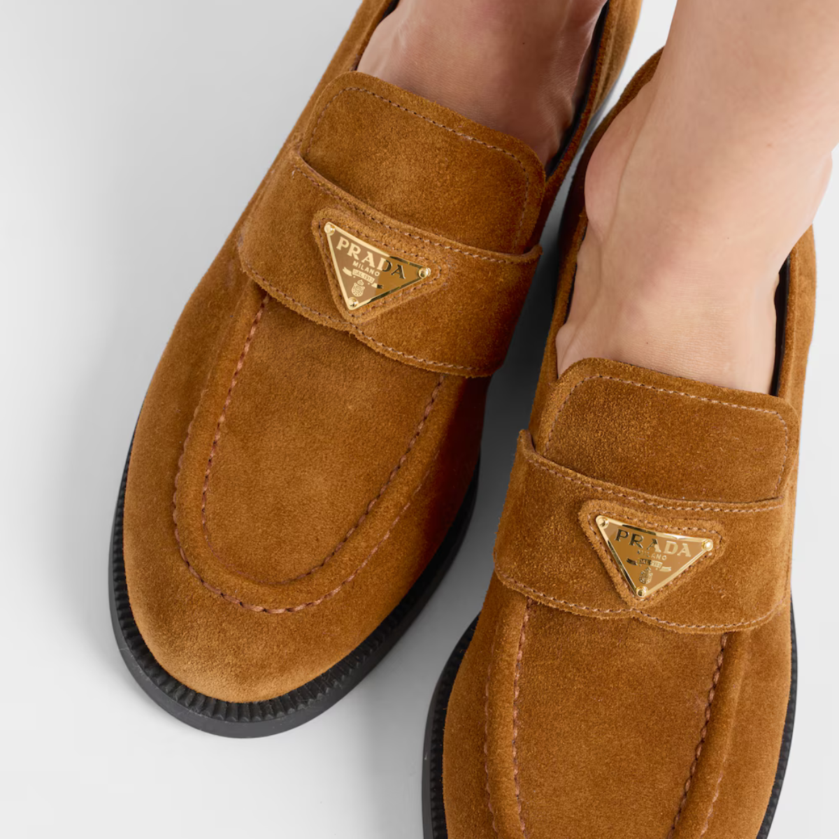 Suede loafers Cognac Leather