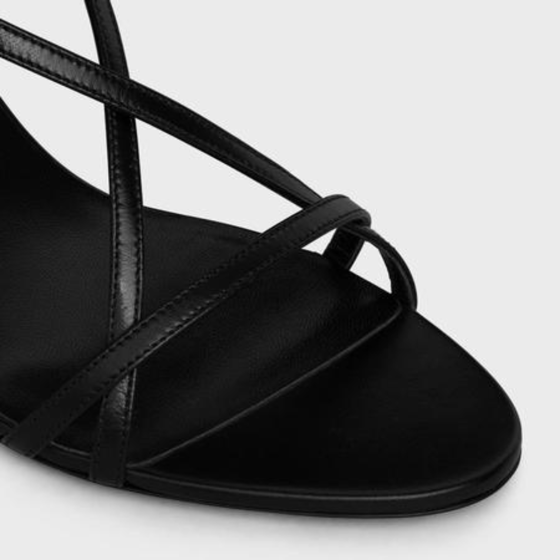 SOIR CRISS CROSS SANDAL WITH TRIOMPHE in LAMBSKIN