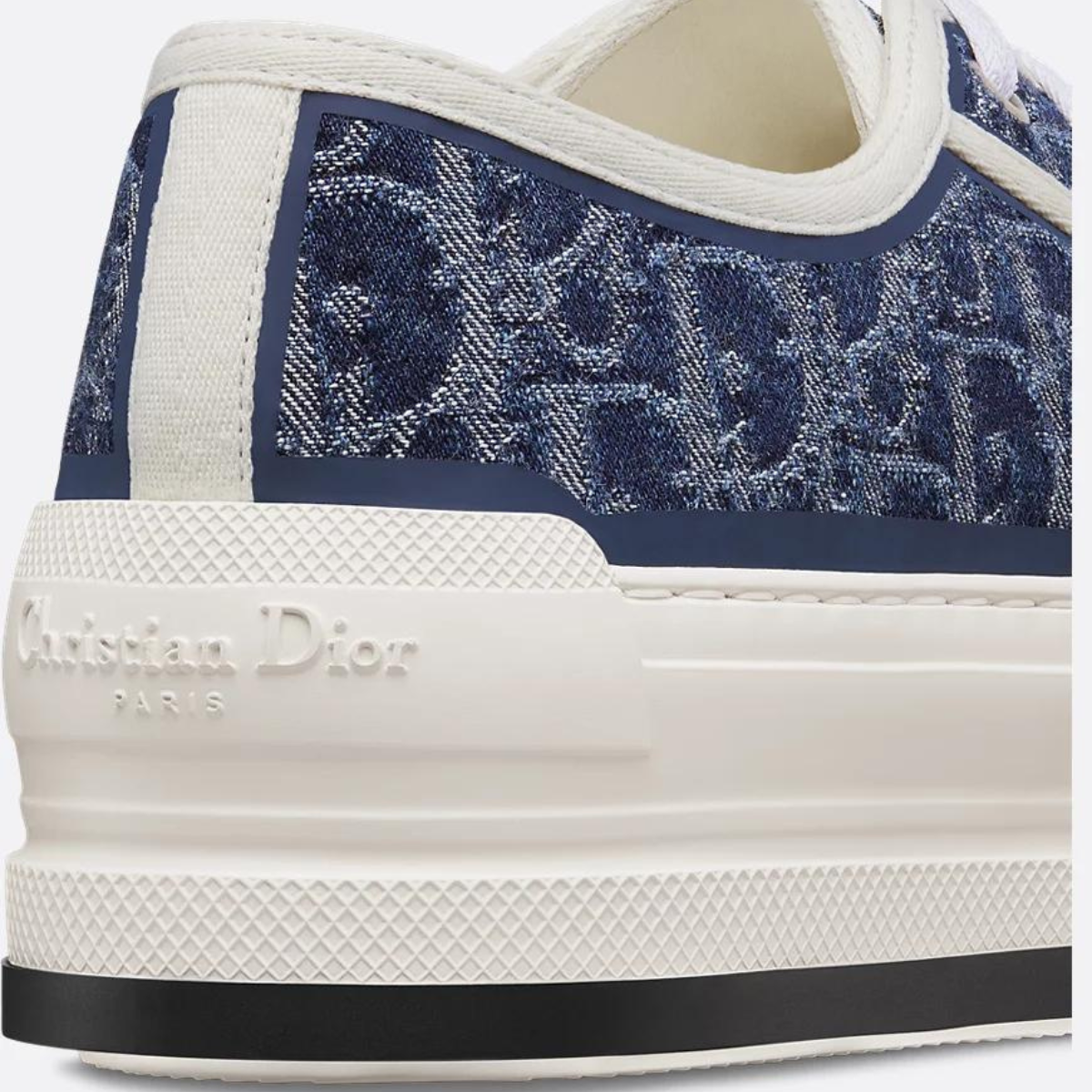 Platform Denim Embroidered Sneaker