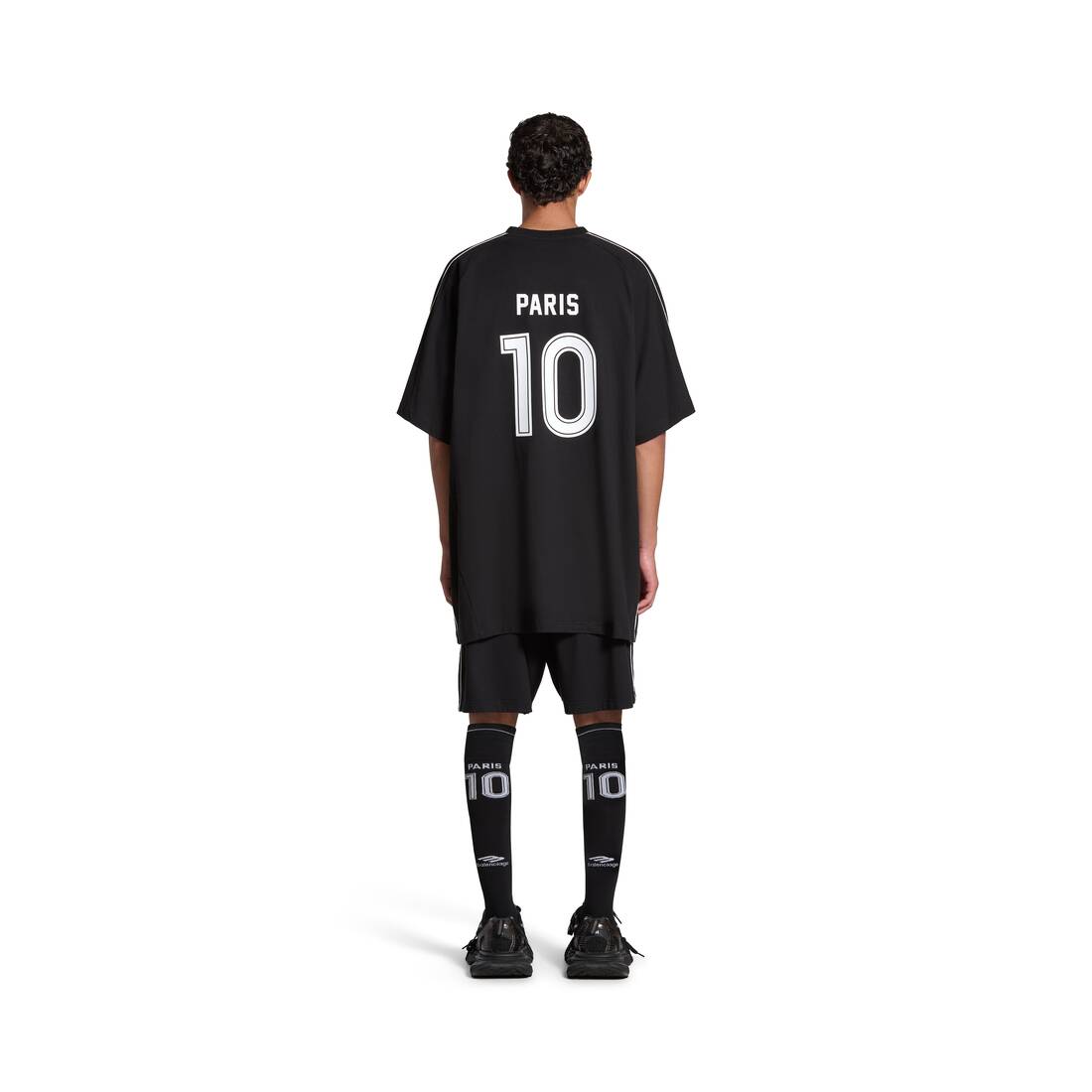 PARIS SOCCER T-SHIRT OVERSIZED IN BLACK/WHITE