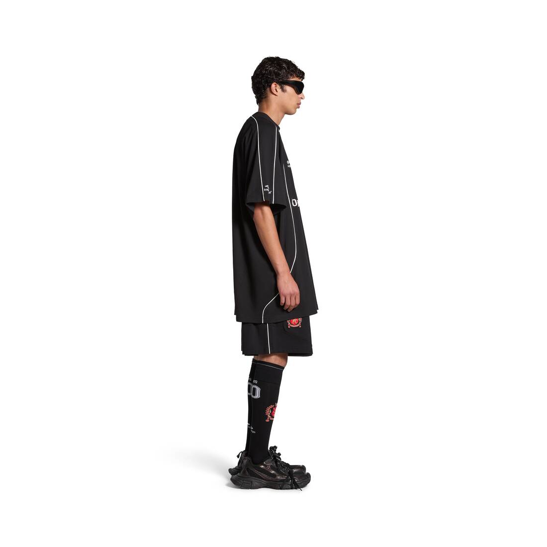 PARIS SOCCER T-SHIRT OVERSIZED IN BLACK/WHITE