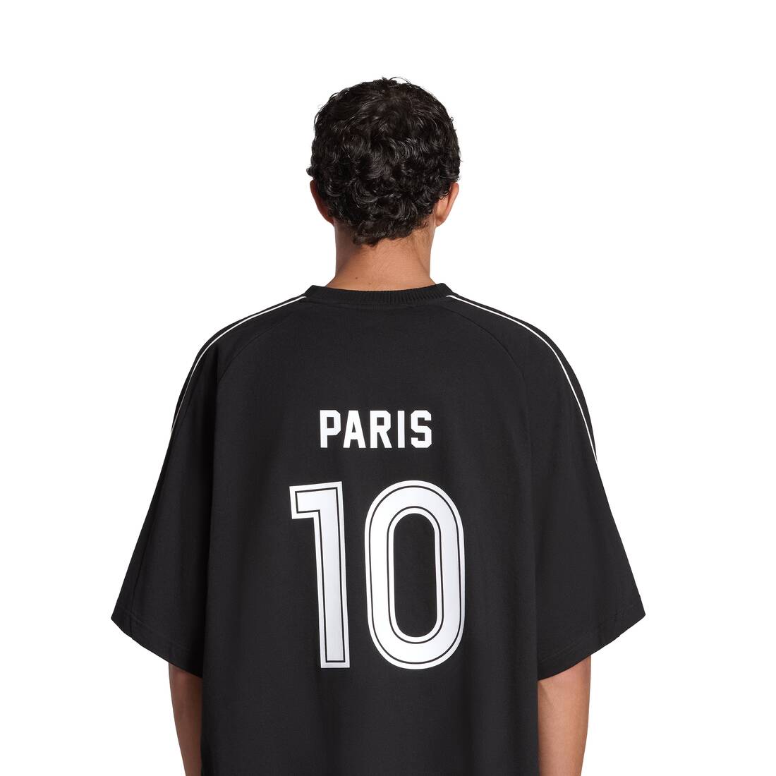 PARIS SOCCER T-SHIRT OVERSIZED IN BLACK/WHITE