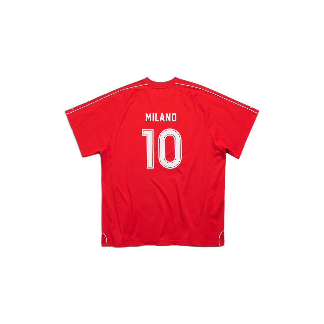 SOCCER T-SHIRT OVERSIZED IN RED/WHITE