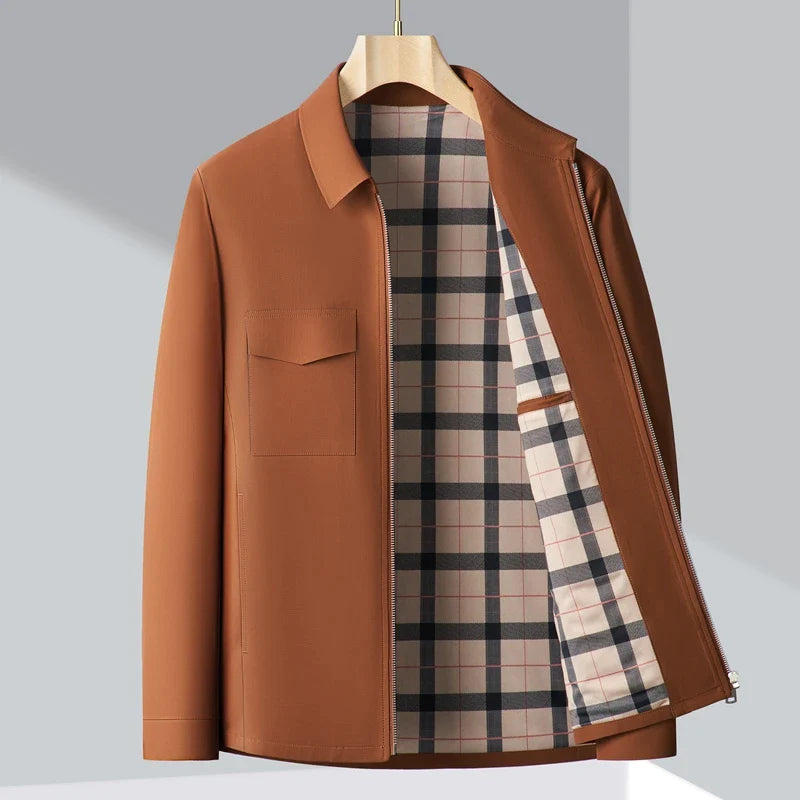 REMY-DOÎR DUALCORE™ PLAID OVERCOAT