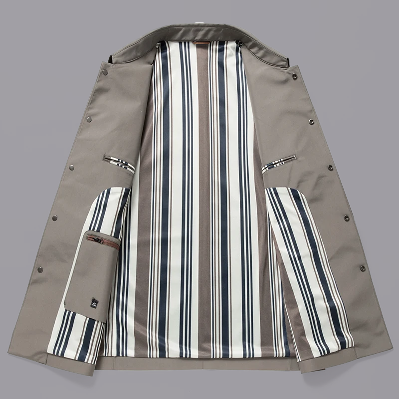 KENT DEVOÎR DUALCORE™ STRIPED OVERCOAT