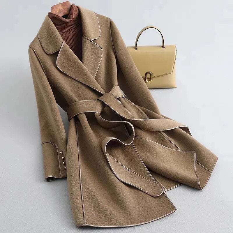 L'AURABLEND VIRGIN WOOL TRENCH COAT