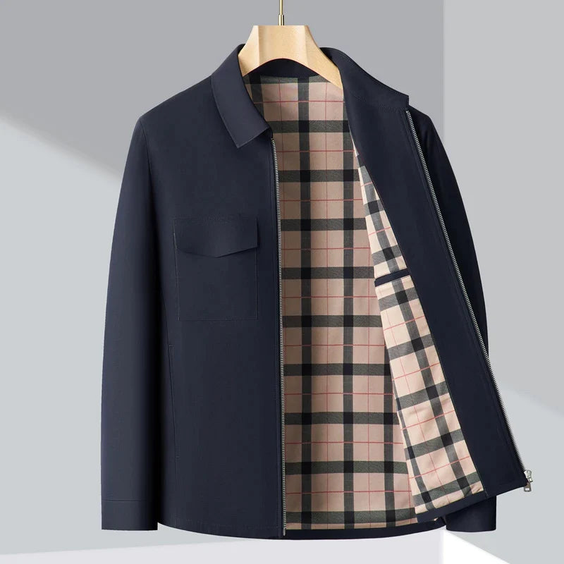 REMY-DOÎR DUALCORE™ PLAID OVERCOAT