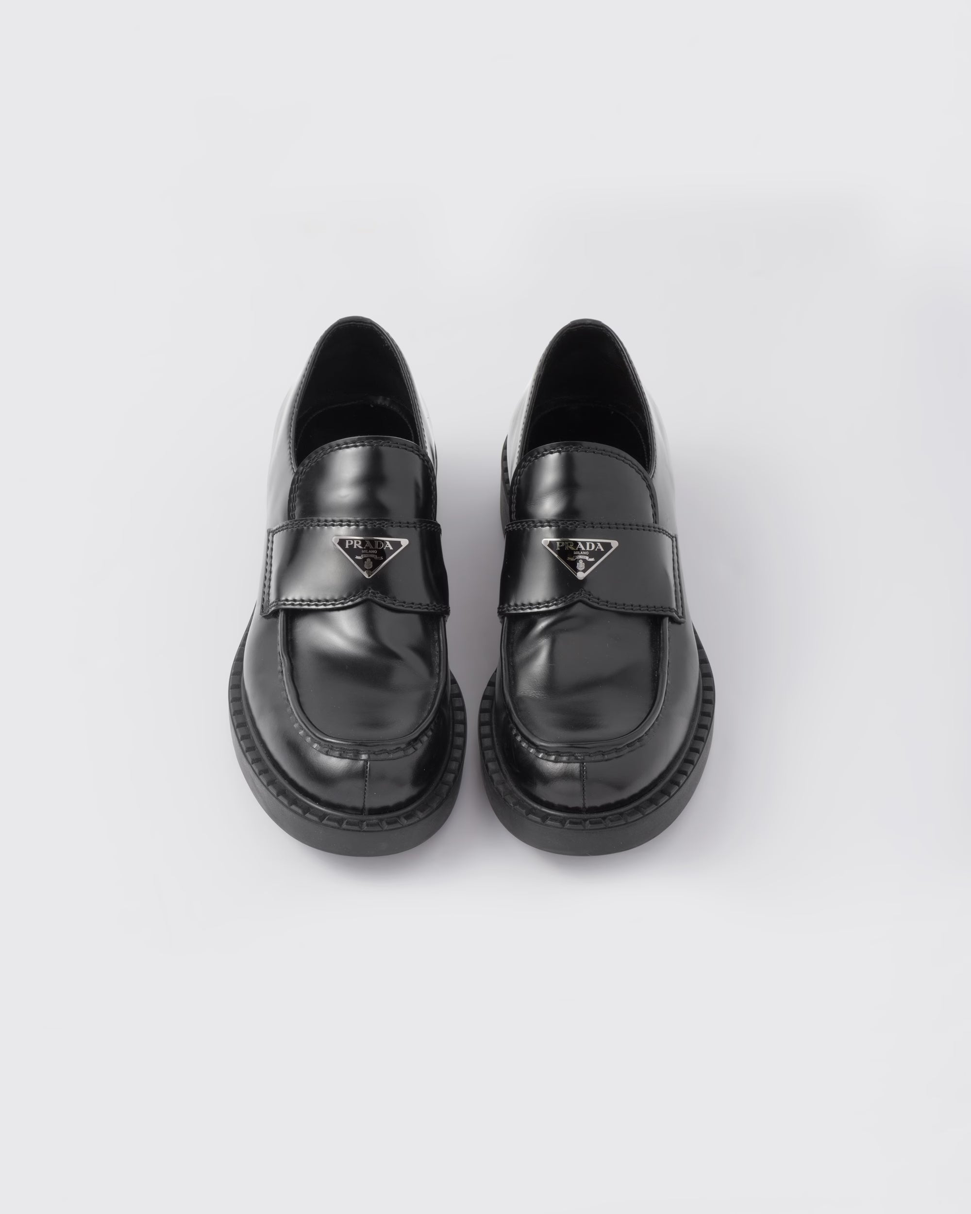 Prada Brushed leather loafers for women