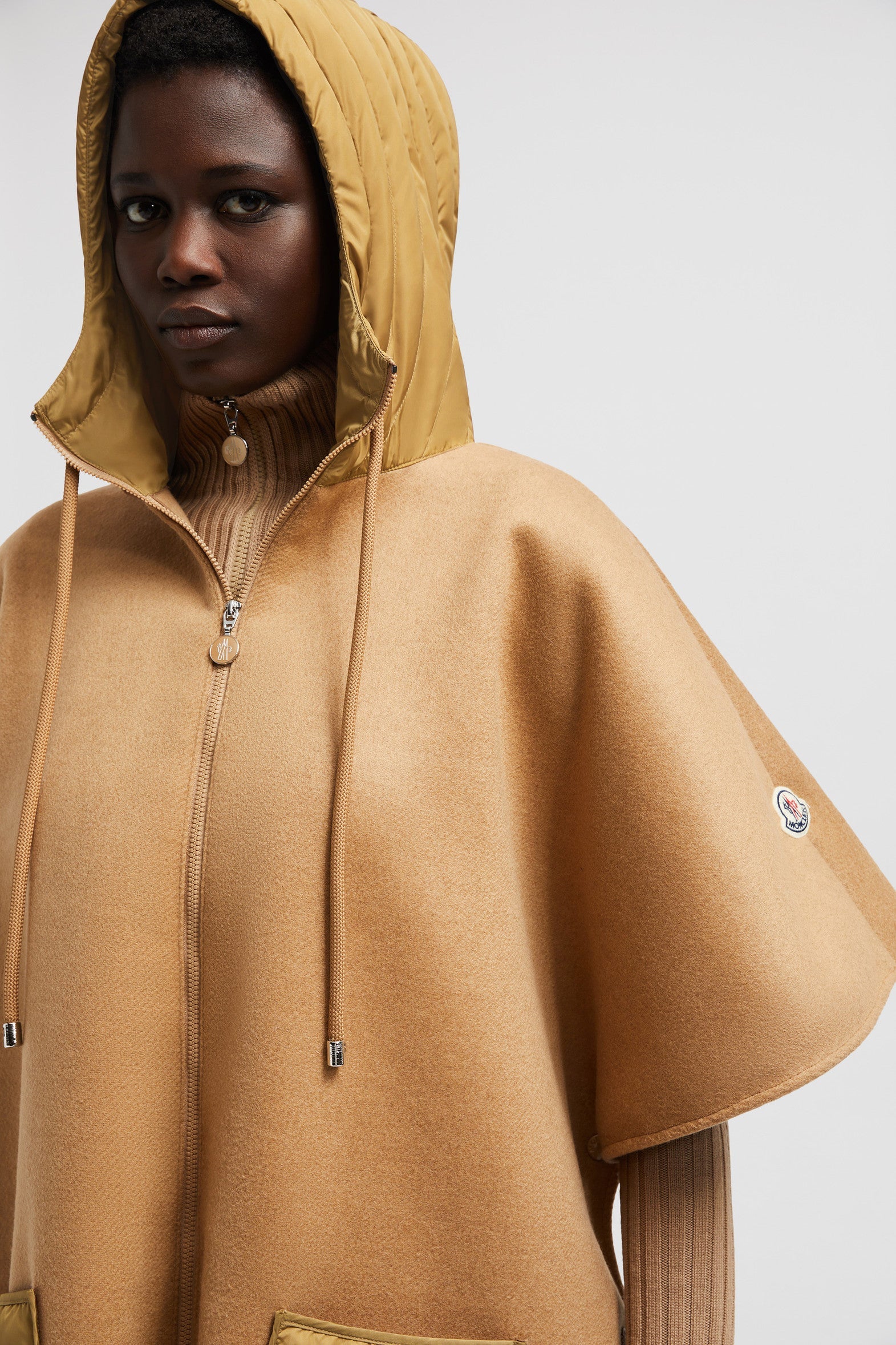 Hooded Down Cape