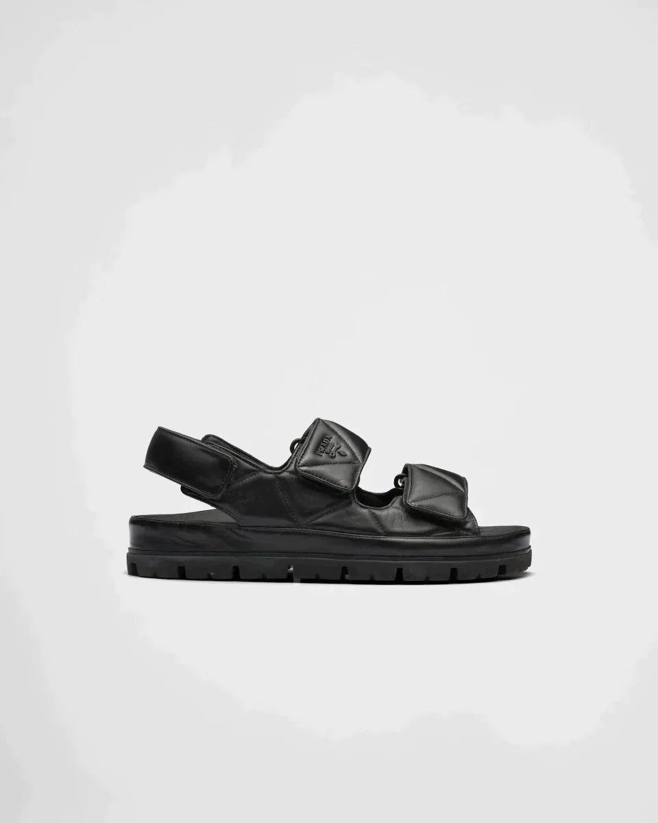 Padded nappa leather sandals