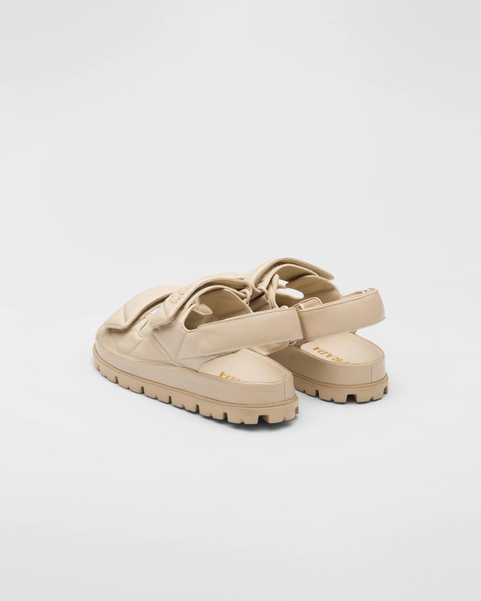 Padded nappa leather sandals