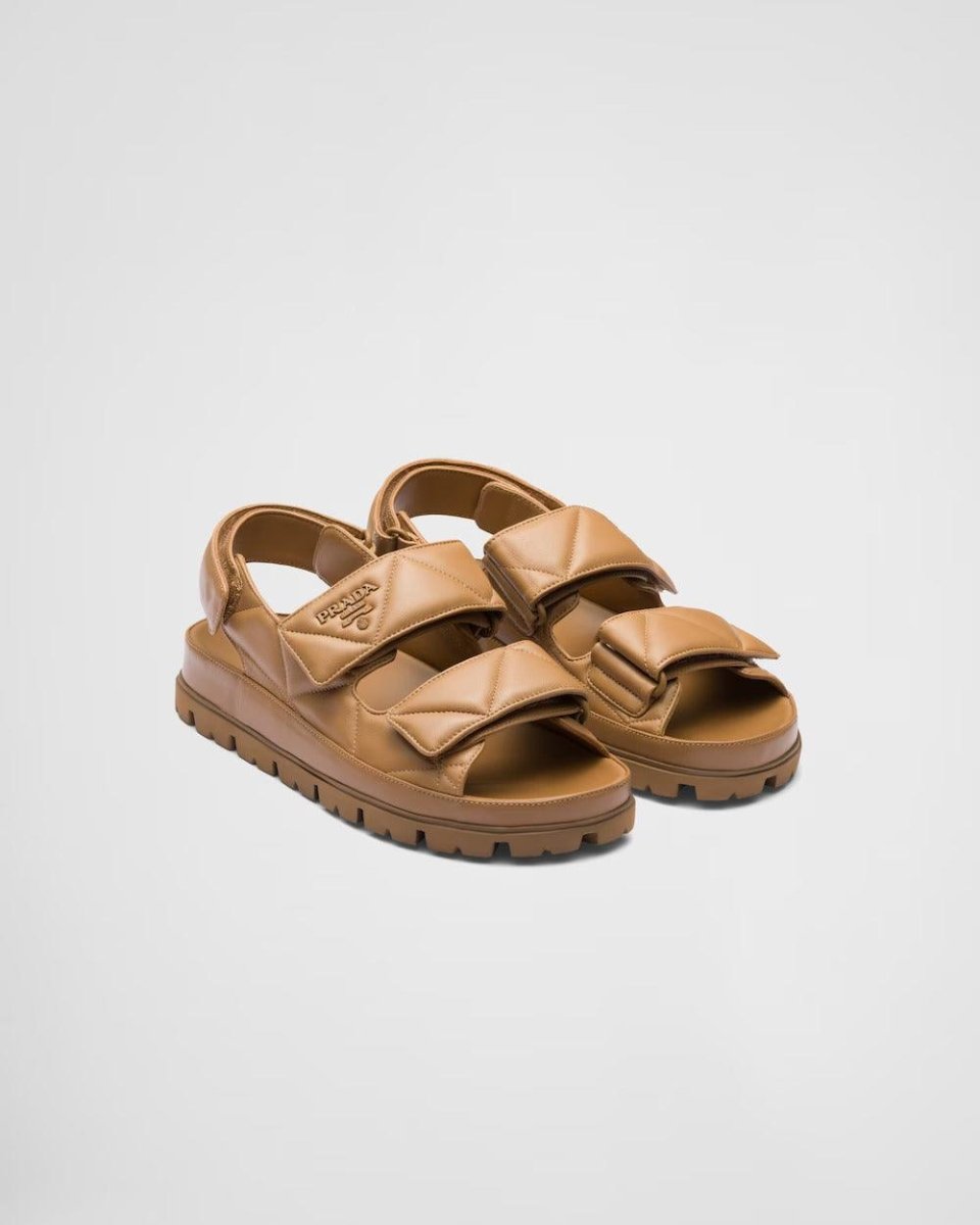 Padded nappa leather sandals