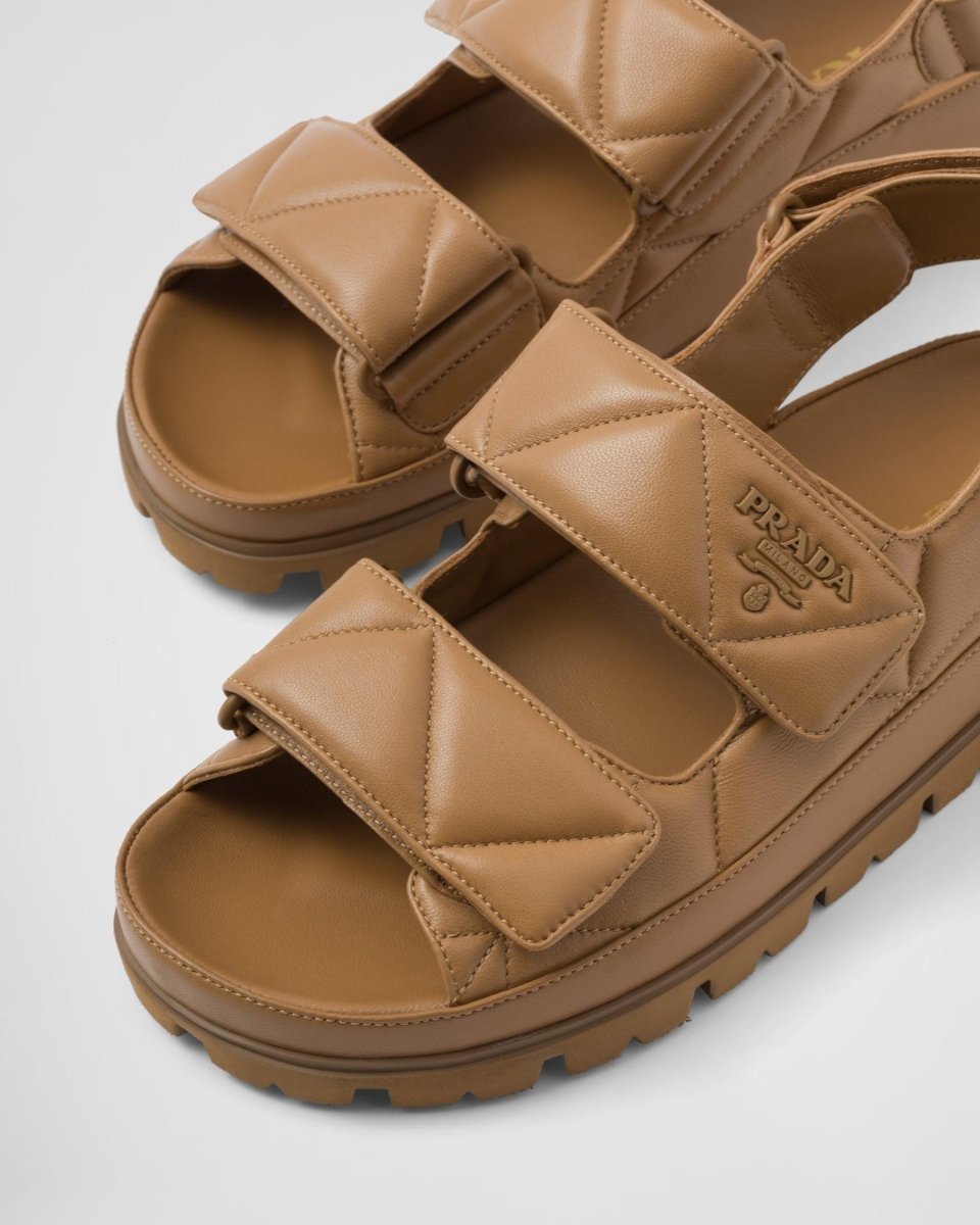 Padded nappa leather sandals