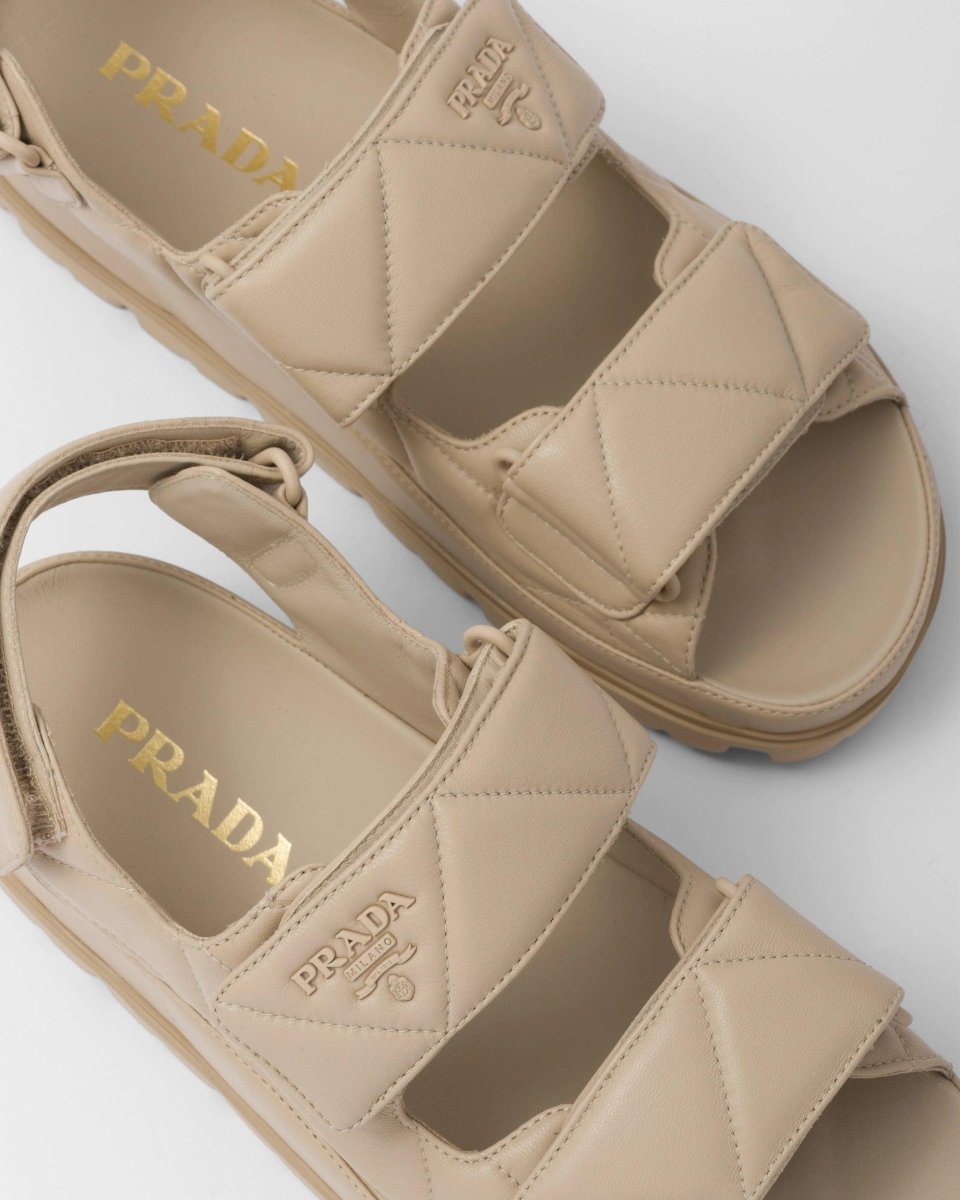 Padded nappa leather sandals