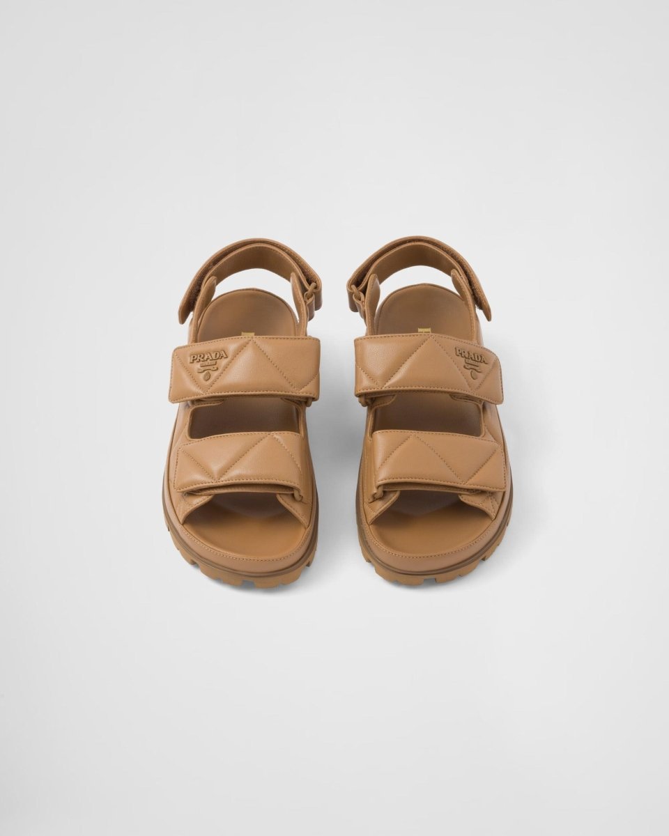 Padded nappa leather sandals