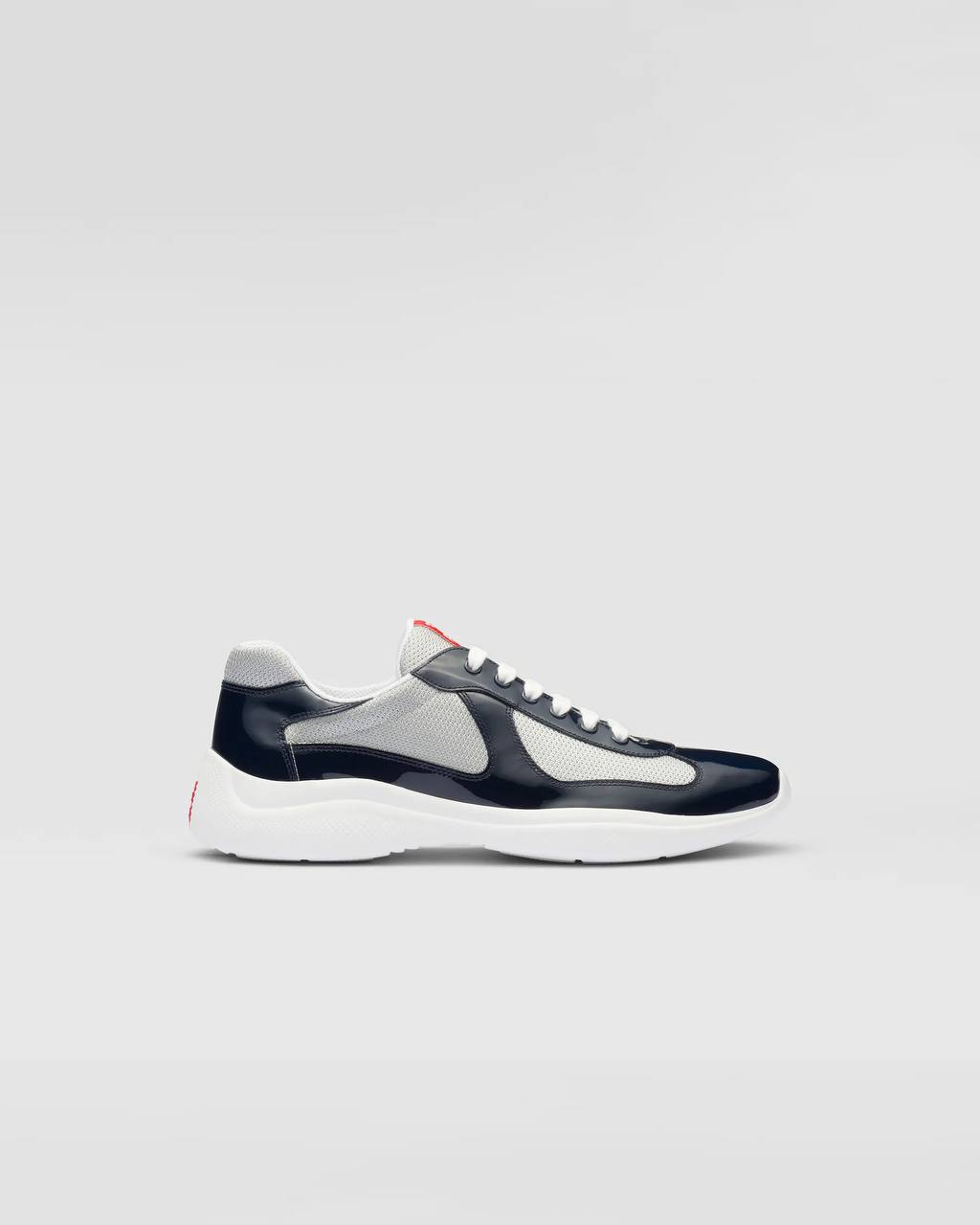 Patent leather and technical fabric America's Cup sneakers